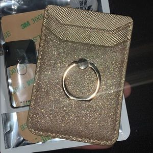 Gold Phone card holder